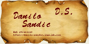 Danilo Sandić vizit kartica